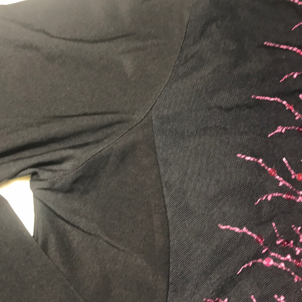 Black Long Sleeves with Center Pink Sequins - Picture 5 of 10
